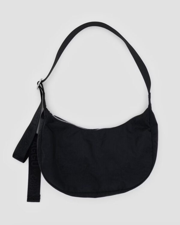 Baggu Medium Black Nylon Crescent Bag