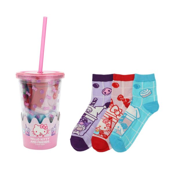 Hello Kitty & Friends 3 Pair Women’s Quarter Crew Box Set