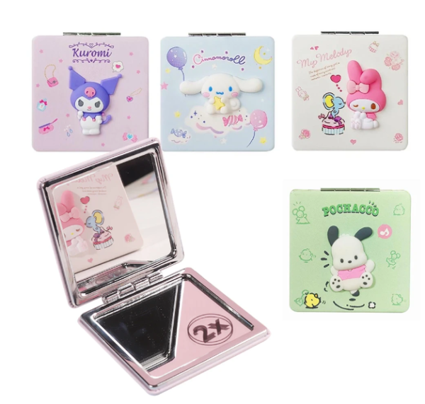 Sanrio Characters Compact Double Mirror with 2x Magnifying