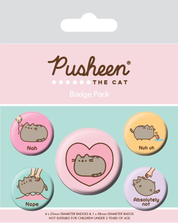 Pusheen (Nah) Badge Pack 5 Pack