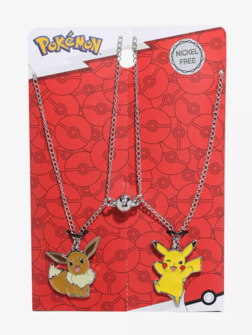 Pokemon Pikachu & Eevee Besties Magnetic Bead Necklace Set