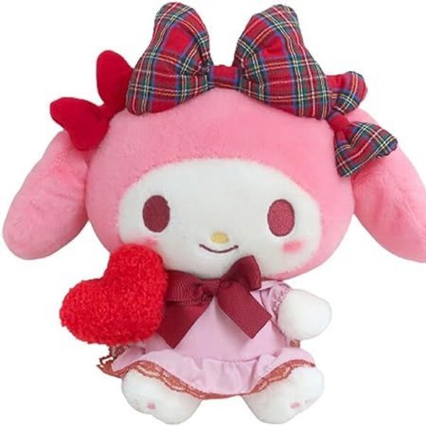 My Melody Sanrio Collectible Ribbon Love Series Red Plaid Details 9"