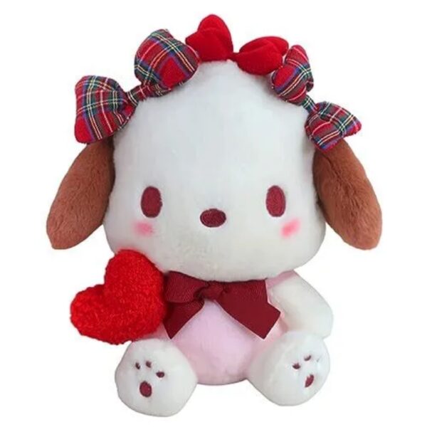 Sanrio Pochacco 9" Ribbon Love Collectible Red Plaid Bow