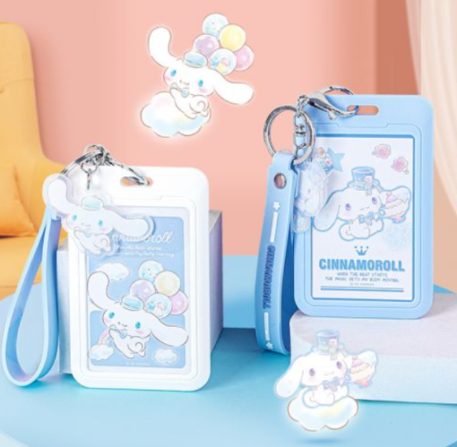 Cinnamoroll Keychain With Badge Holder