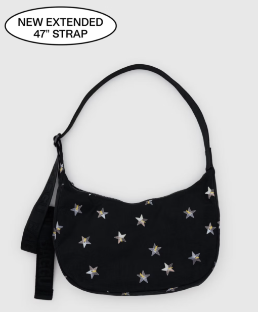 Medium Nylon Crescent Bag | Stars