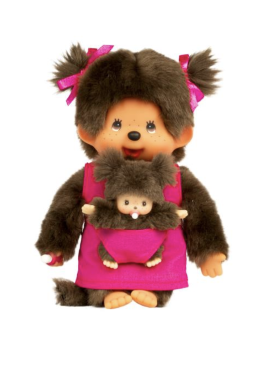 Monchhichi Mother Care Pink 8 IN Small