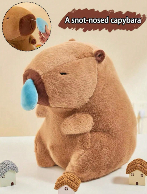 Sleepy Capybara Blue Bubble 13"