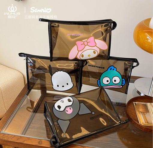 Sanrio Portable Black Transparent Waterproof Cosmetic Bag