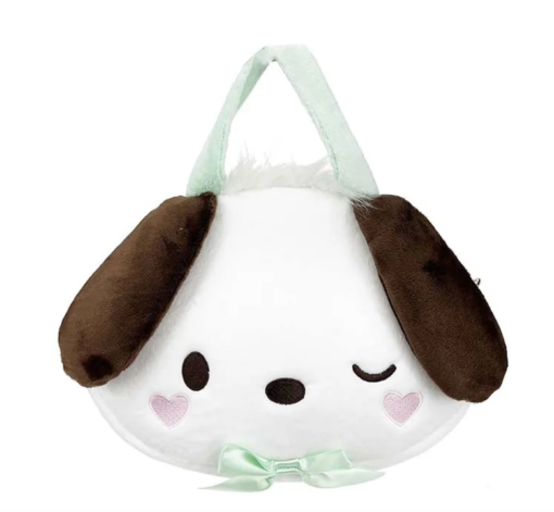 Pochacco Die Cut Shoulder Pouch, Handbag Plush Purse