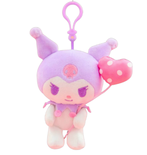 Purple Kuromi Balloon Plush Keychain