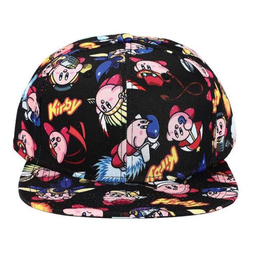 Kirby Sublimated All Over Print Flat Bill Snapback Hat