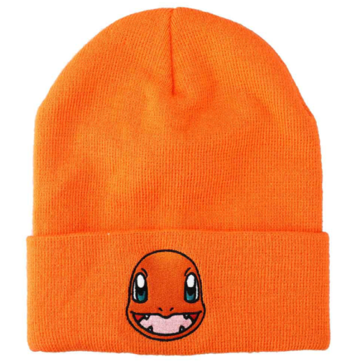 Pokemon Charmander Face Orange Cuff Beanie