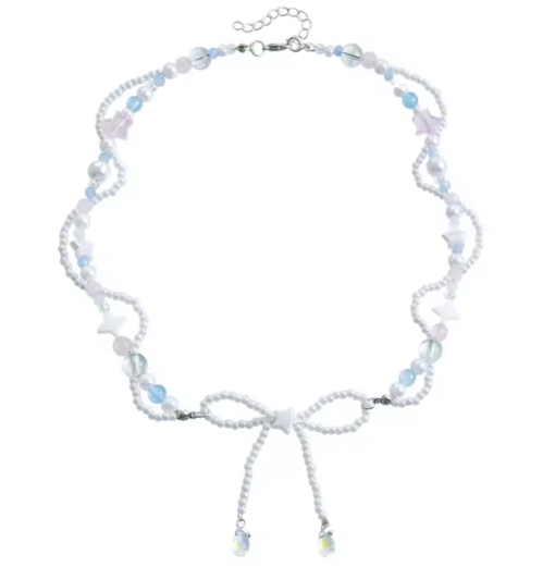 Celestial Dream Bow Pearl Necklace