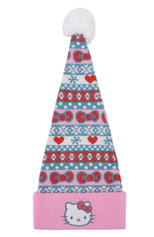 Hello Kitty Holiday Pattern Santa Hat