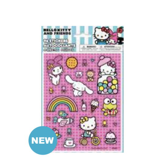 Hello Kitty and Friends Glittery Sticker Sheets  4ct Party