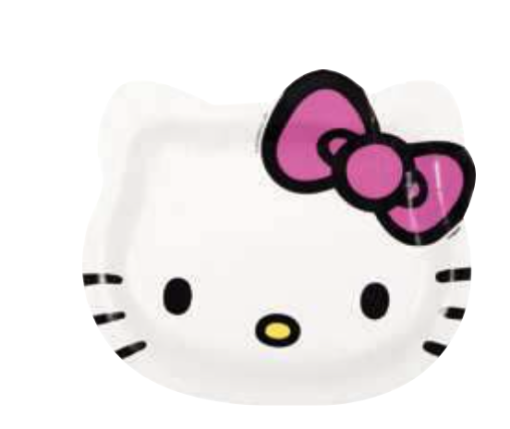 Hello Kitty & Friends Face-Shaped 6 x 7" Plates 8ct" Party