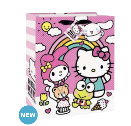 Hello Kitty and Friends Large Gift Bag with Ribbon Handle Party