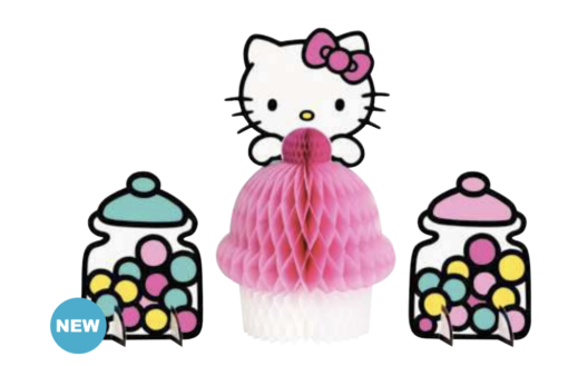 Hello Kitty and Friends Assorted Honeycomb Centerpiece Decorations  3ct Party