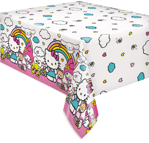 Hello Kitty & Friends Rectangular Plastic Table Cover  54 x 84" - Short Fold" Party