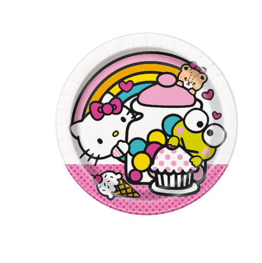 Hello Kitty & Friends Round 7" Dessert Plates  8ct" Party