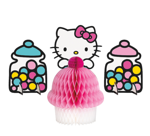 Hello Kitty and Friends Assorted Honeycomb Centerpiece Decorations  3ct Party