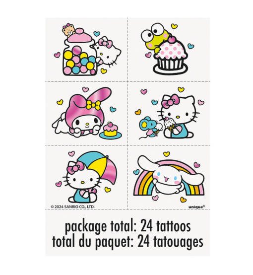 Hello Kitty and Friends Foil Tattoo Sheets  4ct Party