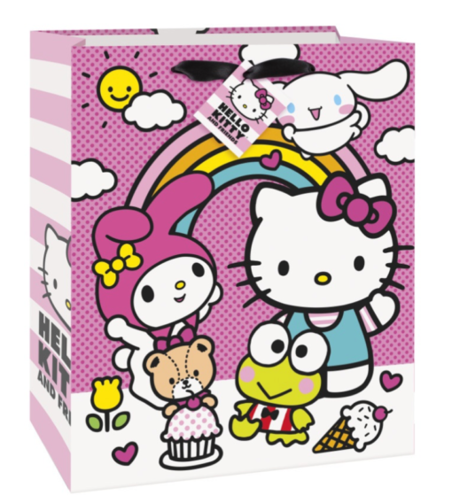 Hello Kitty and Friends Large Gift Bag with Ribbon Handle Party