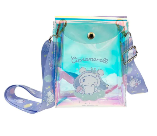 Cinnamoroll Blue Holographic Shoulder Purse (Pastel Daydream Series)