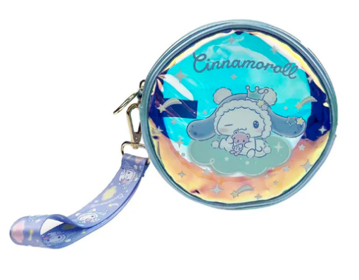 Cinnamoroll Holographic Circle Pouch With Wrist Strap (Pastel Daydream Series)