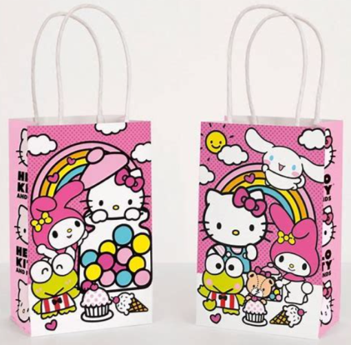 Hello Kitty & Friends 8 Count Kraft Party Bags