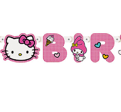 Hello Kitty And Friends Happy Birthday Banner