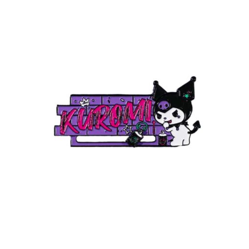 Kuromi Graffiti Name Enamel Pin
