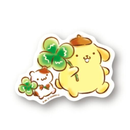 Pompompurin Four Leaf Clover Sticker