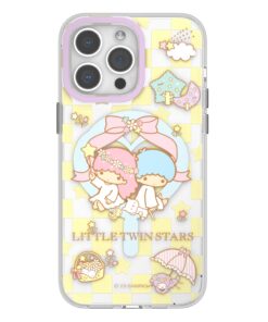 Sanrio Characters Little Twin Stars Checkered IPhone 15 Case