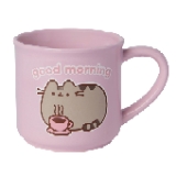 Pusheen The Cat Good Morning Coffee Mug, 18 Ounce, Pink