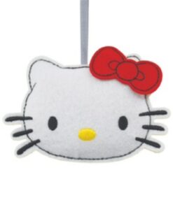 Sanrio Hello Kitty Felt Stitched Christmas Ornament 3”H x 4”L