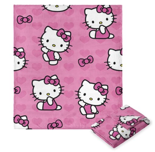 Hello Kitty Silk Touch Throw Blanket, 50 " x 70 , I Love Pink