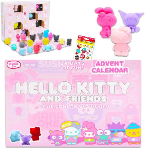 Sanrio Hello Kitty and Friends 24 Silicone Toy Squishies Advent Calendar