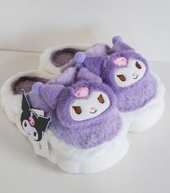 Kuromi Cozy Plush Doll Slippers