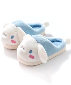 Fuzzy Cinnamoroll Face House Slippers