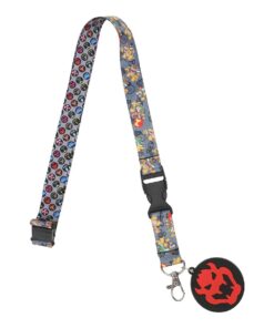 Super Mario Brothers Bowser Lanyard with Metal Charm and ID Sleeve