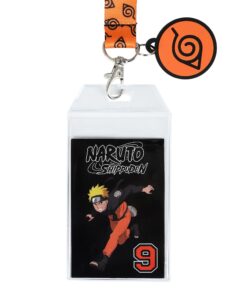 Naruto Shippuden The Nine 22-inch Lanyard with Rubber Charm and Clear ID Sleeve