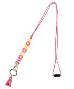 Kirby Charm Lanyard and Tassel Keychain