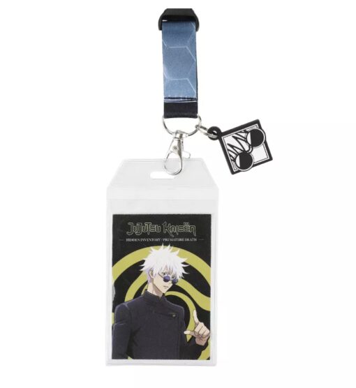 Jujutsu Kaisen Satoru Gojo 22-inch Lanyard with Clear ID Sleeve and Rubber Charm