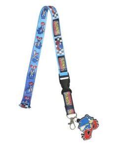 Sonic The Hedgehog Modern Lanyard with Breakaway Rubber Charm and ID Sleeve
