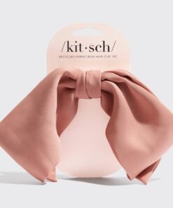 Kitsch Recycled Fabric Bow Hair Clip - Rosewood