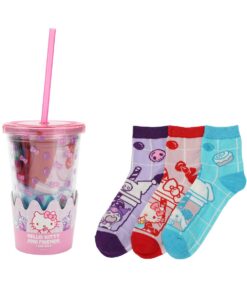 Hello Kitty & Friends 3 Pair Women’s Quarter Crew Box Set