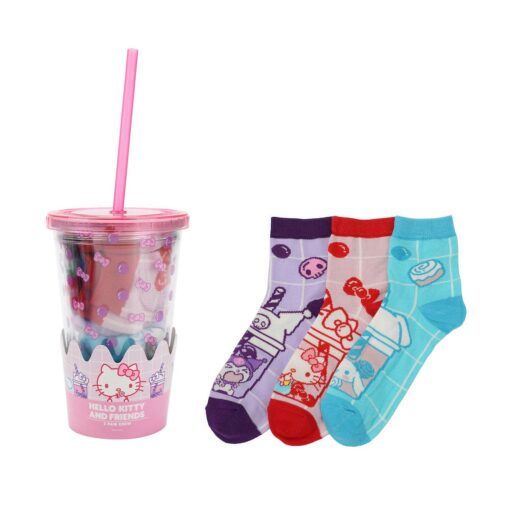 Hello Kitty & Friends 3 Pair Women’s Quarter Crew Box Set