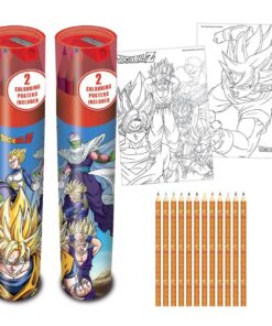 Dragon Ball Z Pencil Tube Set With Coloring Sheets