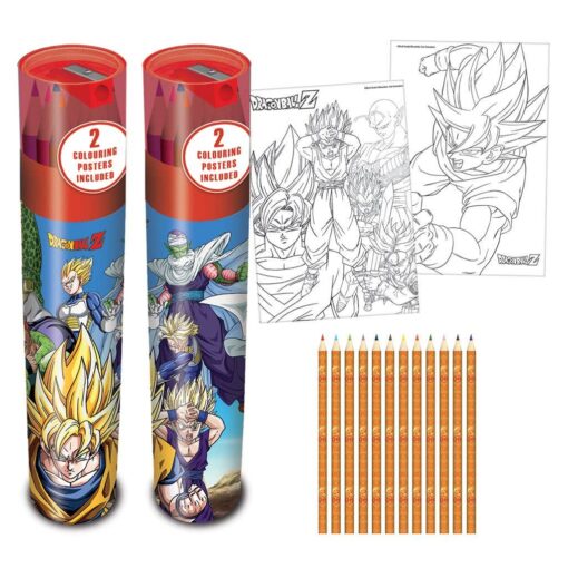 Dragon Ball Z Pencil Tube Set With Coloring Sheets
